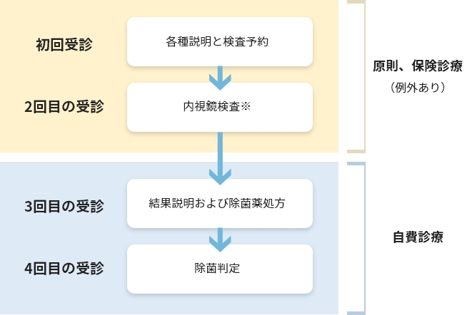 受診、治療の流れ